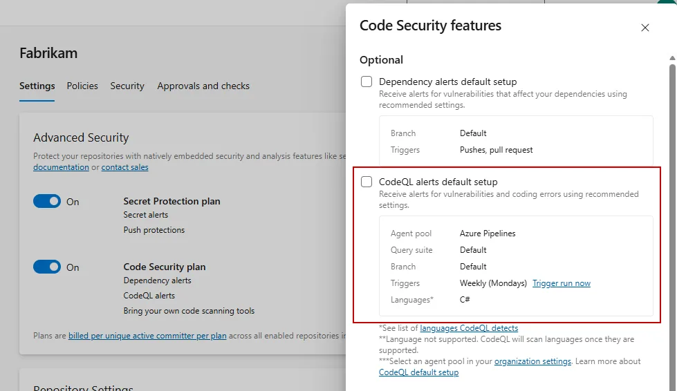Azure DevOps Advanced Security: Tek Tıkla CodeQL Devri
