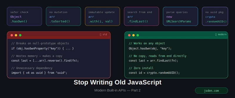 Eski JavaScript’i Bırakın: Modern API’ler İş Görüyor