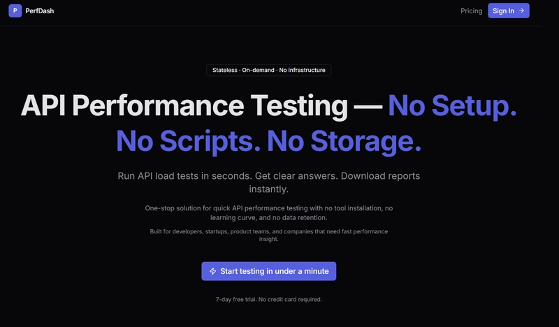 Tarayıcıda Çalışan Sıfır Kurulumlu API Yük Testi