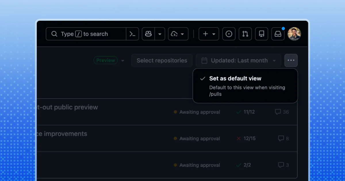 Yeni GitHub PR Dashboard: Artık Varsayılan Geliyor