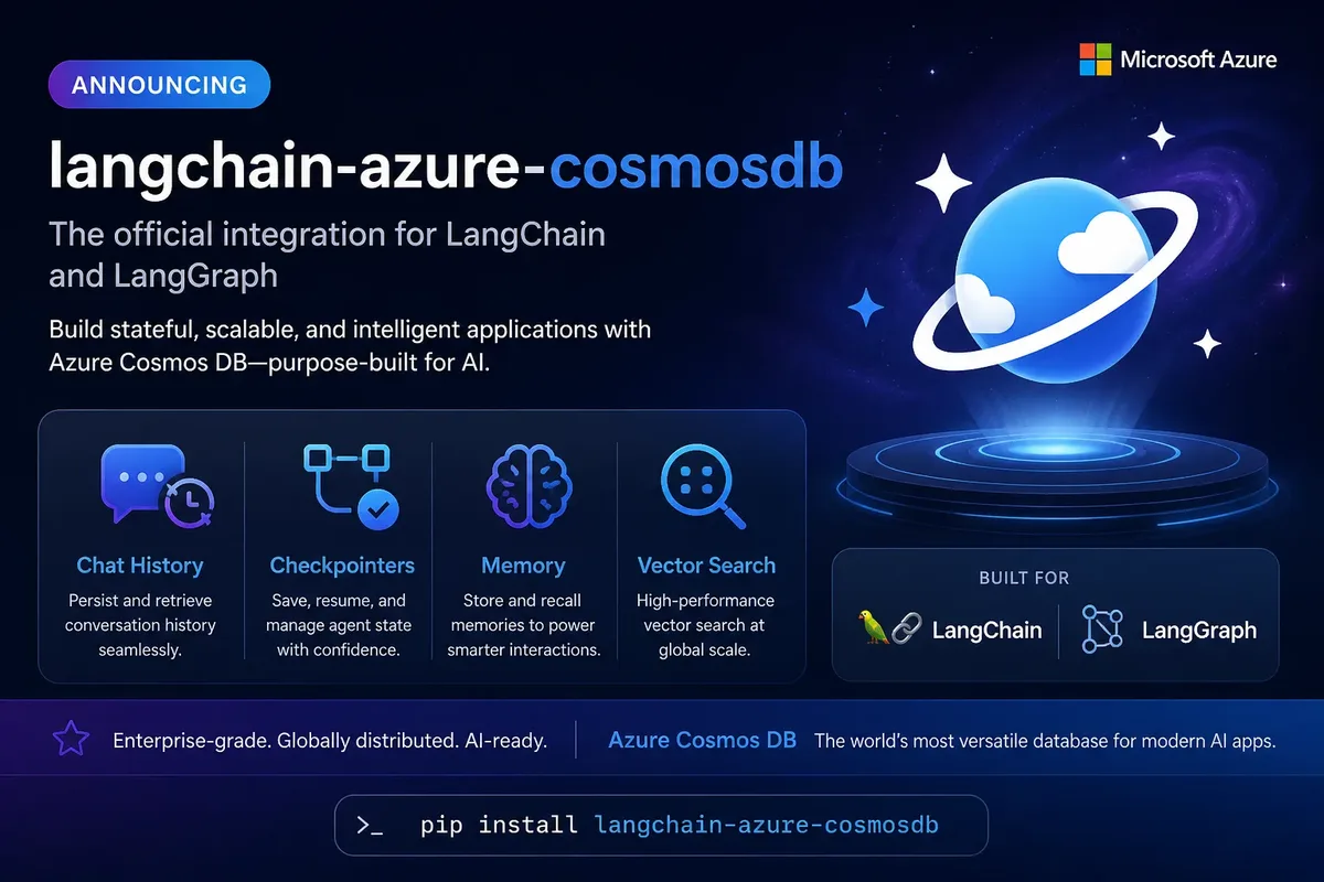 langchain-azure-cosmosdb: Tek Veritabanıyla Agent ve RAG